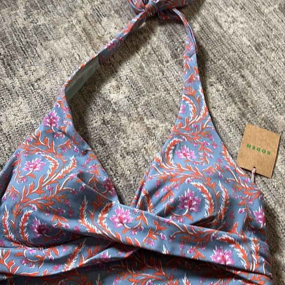 Boden Multicolor Floral Bikini - NWT - size 10 - halter top - Picture 4 of 6